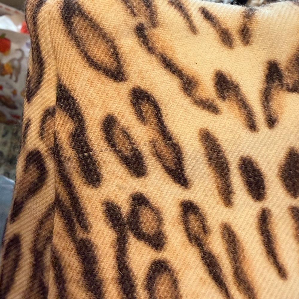 Adam Lippes Leopard Print Wool silk lined Layered Mini Skirt Size 2 Retail $400+ - Picture 7 of 7